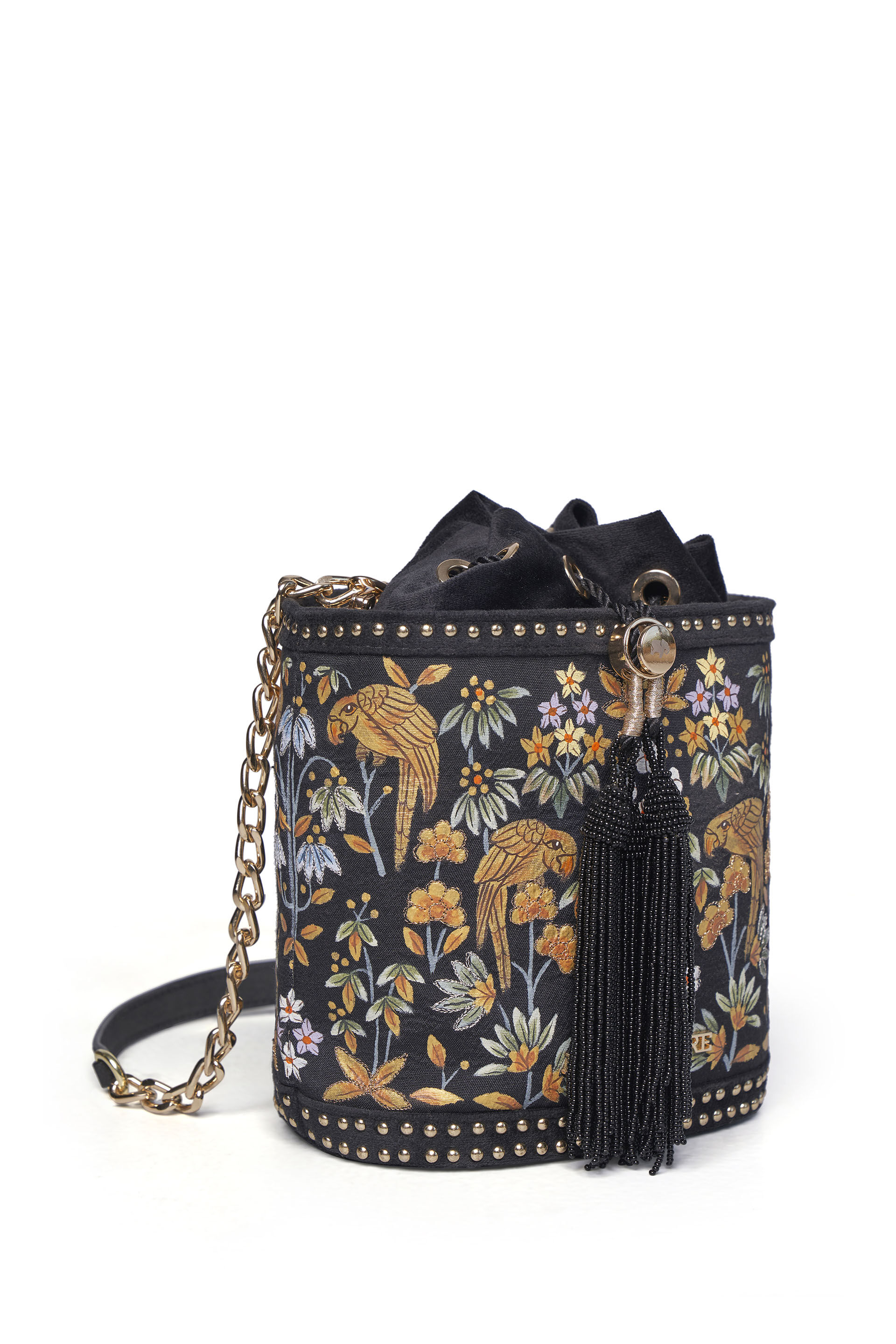 Pichhwai Bucket Bag - Nightingale Black, Black, image 8